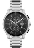 Hugo Boss Peak Chronograph Black Dial Silver Steel Strap Watch for Men - 1514191 Authentic Buy Shop Now