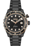 Hugo Boss Bossmatic Automatic Black Dial Black Steel Strap Watch for Men - 1514215 Authentic Buy Shop Now