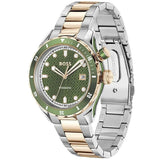 Hugo Boss Bossmatic Automatic Green Dial Two Tone Steel Strap Watch for Men - 1514181 Authentic Buy Shop Now