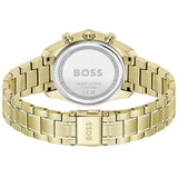 Hugo Boss Grand Tour Chronograph Brown Dial Gold Steel Strap Watch for Women - 1502770 Authentic Buy Shop Now