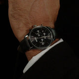 Hugo Boss Avery Chronograph Black Dial Black Leatherr Strap Watch for Men - 1514211 Authentic Buy Shop Now