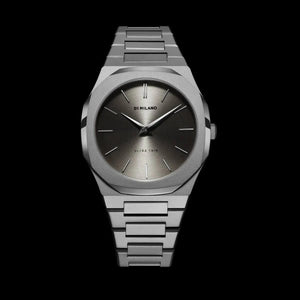 D1 Milano Ultra Thin Anthracite Gray Dial Gray Steel Strap Watch for Men - D1-UTBJ22 Authentic Buy Shop Now