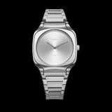 D1 Milano Square Silver Dial Silver Steel Strap Watch for Men - D1-SQBJ10 Authentic Buy Shop Now