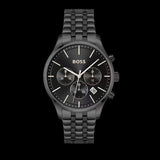 Hugo Boss Avery Chronograph Black Dial Black Steel Strap Watch for Men - 1514256 Authentic Buy Shop Now