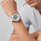 Philipp Plein The Skull White Dial White Silicone Strap Watch for Men - PWAAA1521 Authentic Buy Shop Now