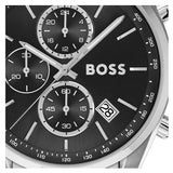 Hugo Boss Grand Prix Chronograph Black Dial Silver Steel Strap Watch for Men - 1514251 Buy Now By Hugo Boss
