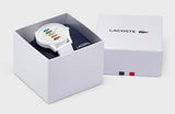 Lacoste Polaroid White Dial White Rubber Strap Watch for Men - 2011130 Authentic Buy Shop Now