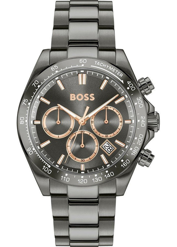 Hugo Boss Hero 2.0 Chronograph Grey Dial Grey Steel Strap Watch for Men - 1514299 Authentic Buy Shop Now