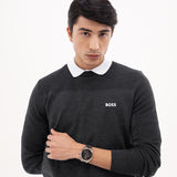 Hugo Boss Grand Prix Chronograph Black Dial Silver Steel Strap Watch for Men - 1514251 Buy Now By Hugo Boss