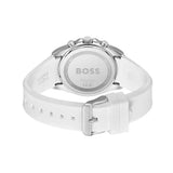Hugo Boss Strike Chronograph Blue Dial White Rubber Strap Watch for Men - 1514238 Authentic Buy Shop Now