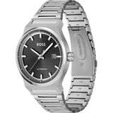 Hugo Boss Candor Automatic Black Dial Silver Steel Strap Watch for Men - 1514117 Authentic Buy Shop Now
