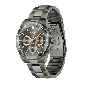 Hugo Boss Hero 2.0 Chronograph Grey Dial Grey Steel Strap Watch for Men - 1514299 Authentic Buy Shop Now