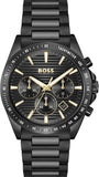 Hugo Boss Strike Chronograph Black Dial Black Steel Strap Watch for Men - 1514291 Buy Now By Hugo Boss