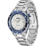 Hugo Boss Bossmatic Automatic White Dial Silver Steel Strap Watch for Men - 1514212 Authentic Buy Shop Now
