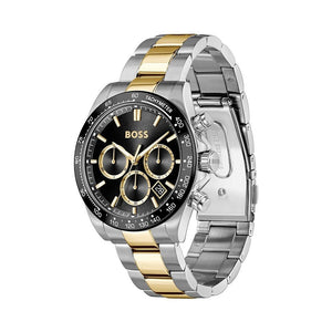 Hugo Boss Hero 2.0 Chronograph Black Dial Two Tone Steel Strap Watch for Men - 1514269 Authentic Buy Shop Now
