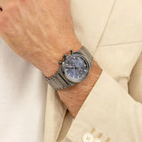 Hugo Boss Candor Chronograph Blue Dial Grey Steel Strap Watch for Men - 1514223 Authentic Buy Shop Now