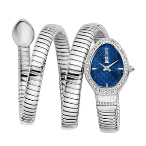 Just Cavalli Carezza Blue Dial Silver Steel Strap Watch for Women - JC1L372M0015 Authentic Buy Shop Now