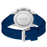 Hugo Boss Strike Chronograph Blue Dial Blue Rubber Strap Watch for Men - 1514239 Authentic Buy Shop Now