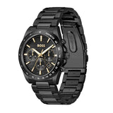 Hugo Boss Strike Chronograph Black Dial Black Steel Strap Watch for Men - 1514291 Buy Now By Hugo Boss