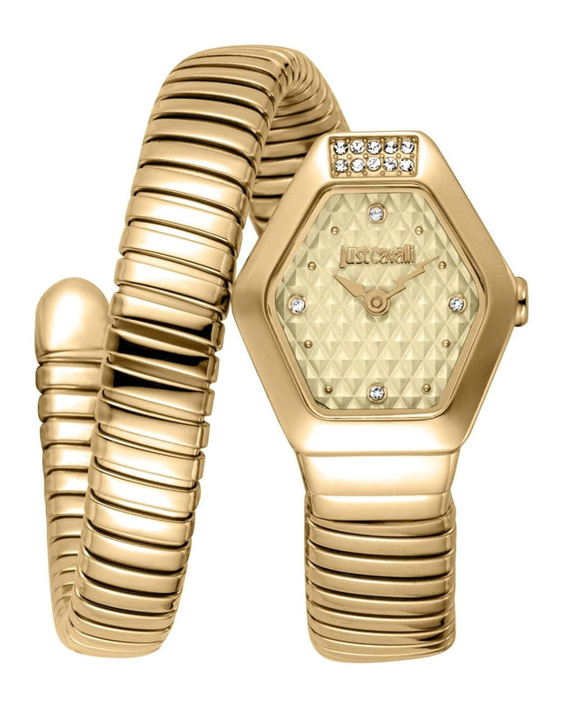Just Cavalli Splora Gold Dial Gold Steel Strap Watch for Women - JC1L394M0025 Authentic Buy Shop Now