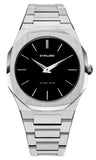 D1 Milano Ultra Thin Black Dial Silver Steel Strap Watch for Women - D1-UTBL05 Authentic Buy Shop Now