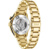 Hugo Boss Bossmatic Automatic Black Dial Gold Steel Strap Watch for Men - 1514180 Authentic Buy Shop Now