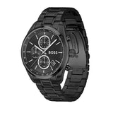 Hugo Boss Grand Prix Chronograph Black Dial Black Steel Strap Watch for Men - 1514298 Authentic Buy Shop Now