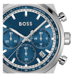 Hugo Boss Candor Chronograph Blue Dial Silver Steel Strap Watch for Men - 1514250 Authentic Buy Shop Now