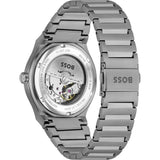 Hugo Boss Candor Automatic Blue Dial Grey Steel Strap Watch for Men - 1514119 Authentic Buy Shop Now