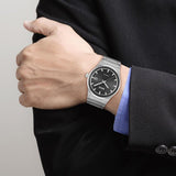 Hugo Boss Candor Automatic Black Dial Silver Steel Strap Watch for Men - 1514117 Authentic Buy Shop Now