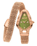 Just Cavalli Fiamma Green Dial Rose Gold Steel Strap Watch for Women - JC1L426M0045 Authentic Buy Shop Now