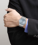 Hugo Boss Candor Automatic Ice Blue Dial Silver Steel Strap Watch for Men - 1514118 Authentic Buy Shop Now