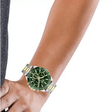 Hugo Boss Troper Chronograph Green Dial Two Tone Steel Strap Watch for Men - 1514154 Authentic Buy Shop Now