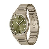 Hugo Boss Candor Automatic Olive Green Dial Brown Steel Strap Watch for Men - 1514184 Authentic Buy Shop Now