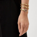 Just Cavalli Mesmerizing Red Dal Gold Steel Strap Watch for Women - JC1L304M0035