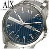 Armani Exchange Hampton Chronograph Blue Dial Silver Steel Strap Watch For Men - AX2132 Buy Now By Armani Exchange