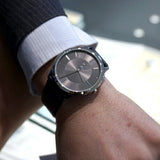 Calvin Klein Minimal Black Dial Black Leather Strap Watch for Men - K3M211C4 Buy Now By Calvin Klein