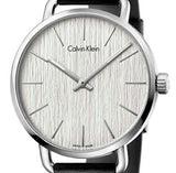 Calvin Klein Even White Dial Black Leather Strap Watch for Women - K7B211C6 Buy Now By Calvin Klein