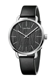 Calvin Klein Even Black Dial Black Leather Strap Watch for Women - K7B211C1 Buy Now By Calvin Klein