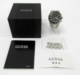 Guess Chaser Chronograph Black Dial Silver Steel Strap Watch for Men - W0170G1 Buy Now By Guess