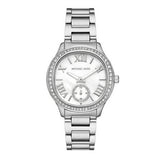 Michael Kors Sage Three-Hand White Dial Silver Steel Strap Watch for Women - MK4807 Buy Now By Michael Kors
