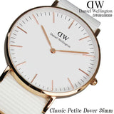 Daniel Wellington Classic Dover White Dial White Nylon Strap Watch For Women - DW00100309 Buy Now By Daniel Wellington