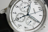 Fossil Neutra Chronograph White Dial Black Leather Strap Watch for Men - FS6023 Buy Now By Fossil