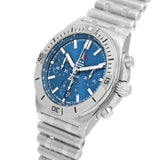 Breitling Chronomat B01 42 Frecce Tricolori Blue Dial Silver Steel Strap Watch for Men - AB01344A1C1A1 Buy Now By Breitling