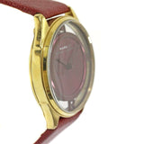 Marc Jacobs Tether Transparent Red Dial Red Leather Strap Watch for Women - MBM1377 Buy Now By Marc Jacobs