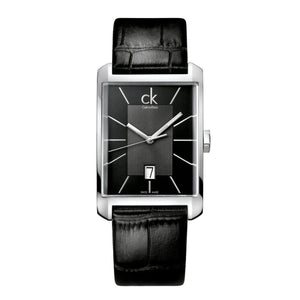 Calvin Klein Window Black Dial Black Leather Strap Watch for Men - K2M21107 Buy Now By Calvin Klein