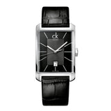 Calvin Klein Window Black Dial Black Leather Strap Watch for Men - K2M21107 Buy Now By Calvin Klein