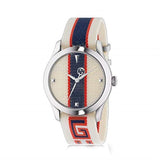 Gucci G Timeless Quartz White Dial Two Tone NATO Strap Watch For Men - YA1264071 Buy Now By Gucci