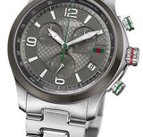 Gucci G Timeless Chronograph Grey Dial Silver Steel Strap Watch For Men - YA126238 Buy Now By Gucci