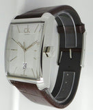 Calvin Klein Window Silver Dial Brown Leather Strap Watch for Men - K2M21126 Buy Now By Calvin Klein